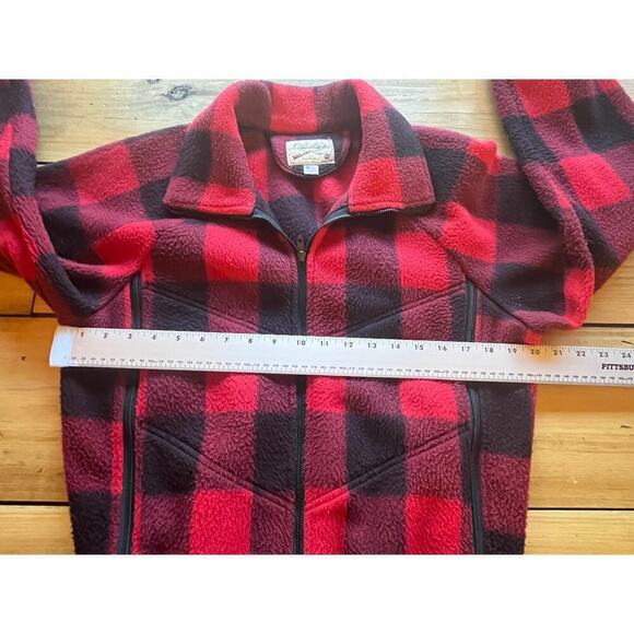 Cabela's Women's Black & Red Plaid Zip up jacket. Vintage? Made in USA. LARGE - Picture 6 of 8